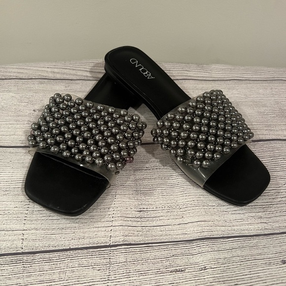 Abound Black Pearl Embellished Women's Sandals/size 6M - Picture 6 of 12